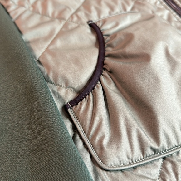 North Face Quilted Puffer Fleece Full Zip Jacket Green Size Small - Picture 2 of 12